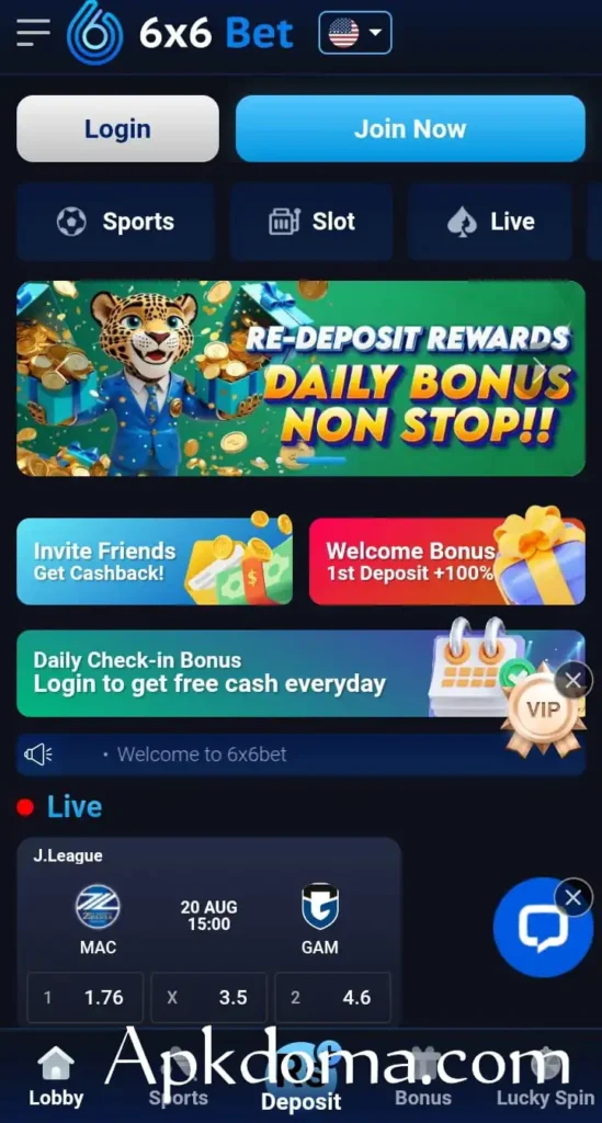 6x6Bet Game Apk