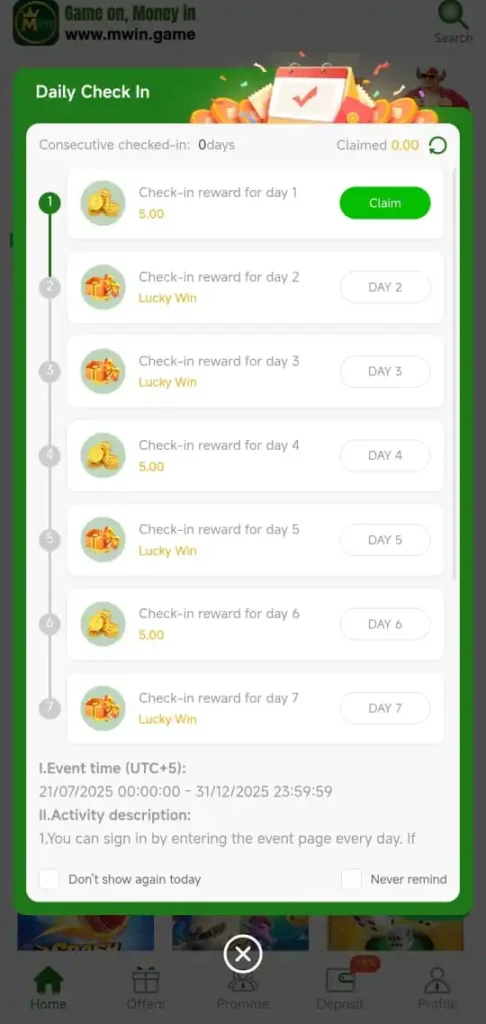 Mwin Game Apk